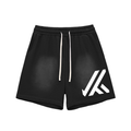 Klen Sun Fade Raw Edge Cotton Shorts