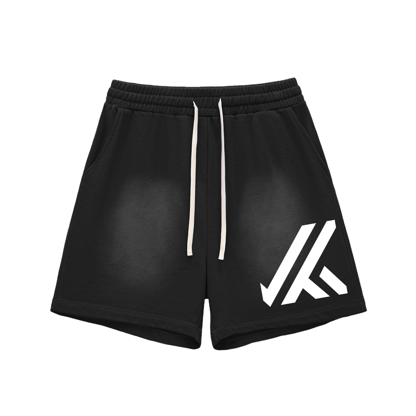 Klen Sun Fade Raw Edge Cotton Shorts