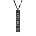 Engraved Vertical Bar Necklace — Personalized Medical RX Pendant